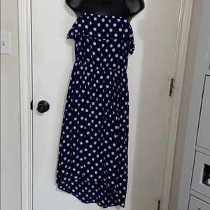 Navy Polka Dot Dress